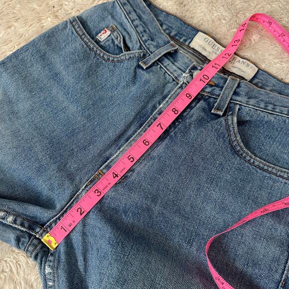 Guess Sz 27 050 Vintage Y2K 90s High Rise Straight Leg Medium Wash Denim Jeans - Picture 10 of 10